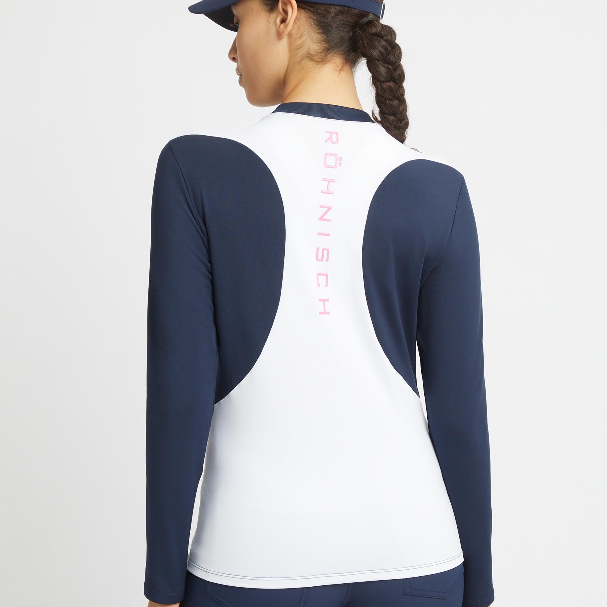 Rohnisch Eyra Ladies Thermal Golf Polo Shirt Navy